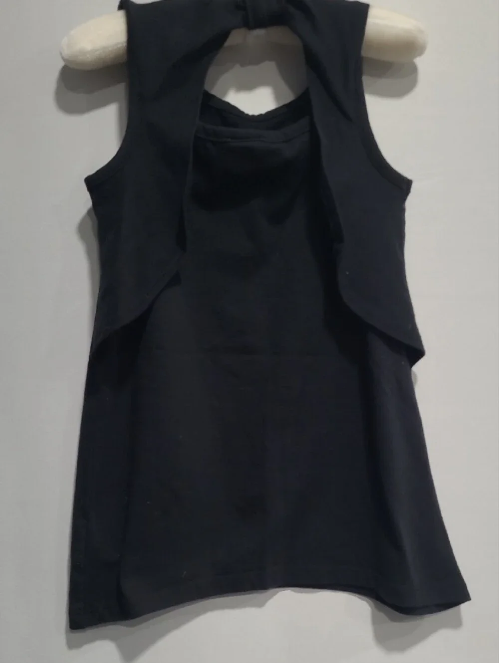 Girls Black Tank Dress with Pink Sequin Butterfly Sz 6